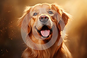 Loyal Golden retriever. Generate Ai