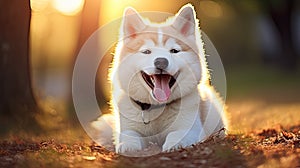 loyal happy smiling dog