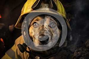 Loyal Rescue dog. Generate Ai
