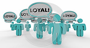 Loyal Return Customers Audience Speech Bubble People 3d Illustration photo