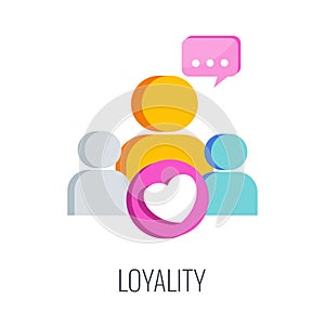 Loyality brand icon. Loyal consumer. Regular customer.