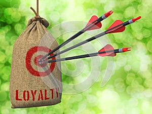 Loyalty - Arrows Hit in Red Target.