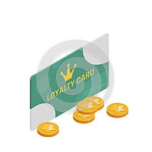 Loyalty Card Coins Composition