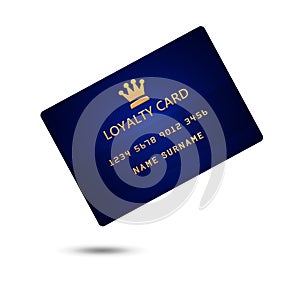 Loyalty card over white