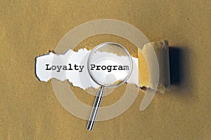 Loyalty Program on brown paper