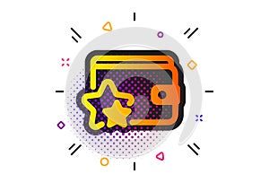 Loyalty program icon. Bonus points. Discount wallet. Vector