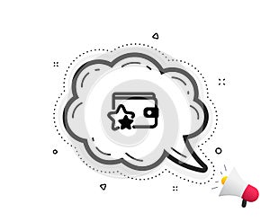 Loyalty program icon. Bonus points. Discount wallet. Vector