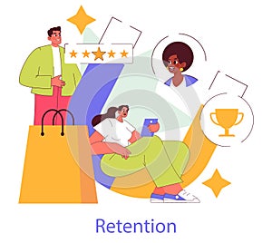 Loyalty Program And Reward. Flat