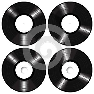 Lp Vinyl Records Mockup Vector