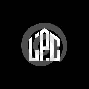 LPC letter logo design on BLACK background. LPC creative initials letter logo concept. LPC letter design.LPC letter logo design on