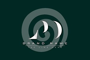 LPD abstract letter logo design