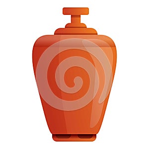 Lpg cylinder icon, cartoon style