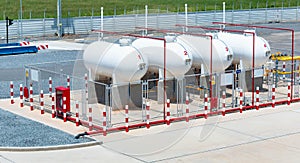 Lpg gas tank industrial plant.