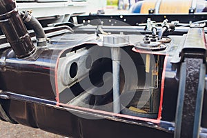 LPG , NGV Gas tanks are installed in a car for the 2 fuel system.