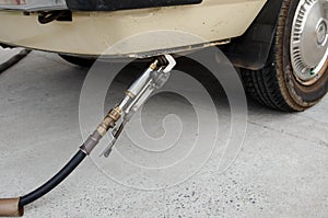 LPG refueling at gas station