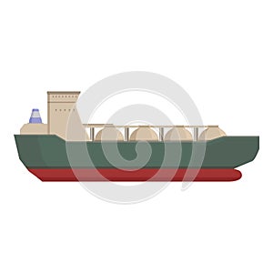 Lpg tanker icon cartoon vector. Gas carrier ship