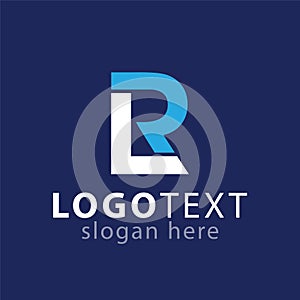 LR Initial letter abstract logo vector
