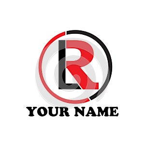LR letter initial icon logo design inspiration vector template