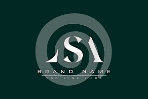 LSA abstract letter logo design