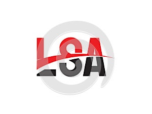 LSA Letter Initial Logo Design