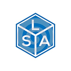LSA letter logo design on black background. LSA creative initials letter logo concept. LSA letter design photo
