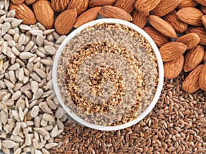 LSA mix, Linseed, Sunflower seeds, Almonds