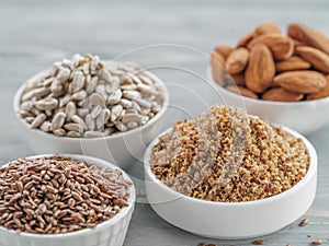 LSA mix, Linseed, Sunflower seeds, Almonds photo