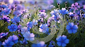 lscape blue and purple flowers photo
