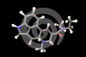 LSD molecule, 3D illustration