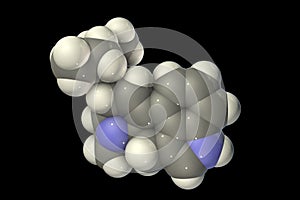 LSD molecule, 3D illustration