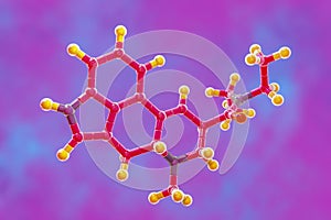 LSD molecule, 3D illustration