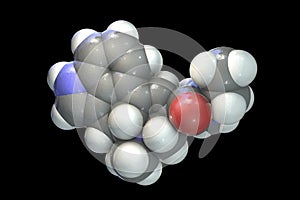 LSD molecule, 3D illustration photo
