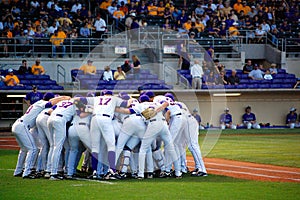 LSU Baseball Huddles