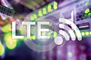 LTE, 5g wireless internet technology concept. 4G connected