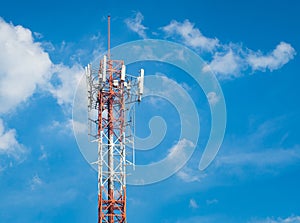 LTE, GSM, 2G, 3G, 4G, 5G tower of cellular communication
