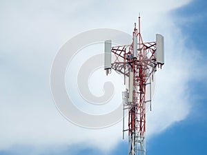 LTE, GSM, 2G, 3G, 4G, 5G tower of cellular communication