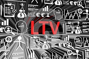 LTV concept blurred background