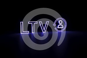 LTV neon concept self illumination background