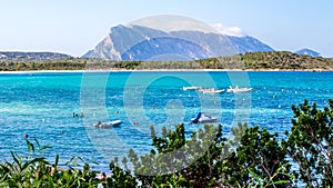 Lu impustu beach in Sardinia with Tavolara island