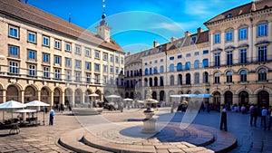 Luža Square, the central square of the Old Town, Dubrovnik, Croatia