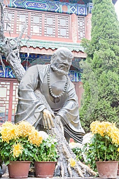 Lu Zhishen Statue at Daxiangguo Temple. a famous historic site in Kaifeng, Henan, China.