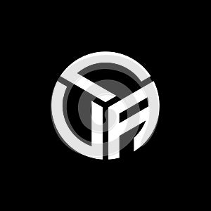 LUA letter logo design on black background. LUA creative initials letter logo concept. LUA letter design