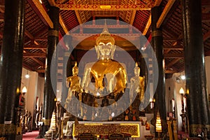 Luang Phor Tor is the main golden Buddha of church in Wat Visounarath and the Largest Buddha in Luang Prabang city.