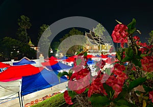 Luang Prabang Night Market and Haw Pha Bang temple