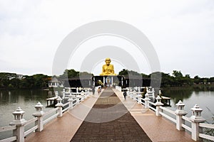 Luang Pu Thuat buddhist saint or monk reverend grandfather Tuad statue for thai people and foreign travelers travel visit and