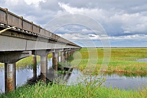 The Luapula bridge over the Luapula river in Zambia