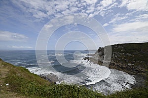 Luarca, Asturias - photograph taken from the cemetery from where the beach is seen