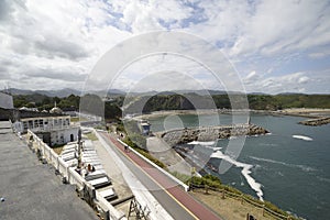 Luarca, Asturias - photograph taken from the cemetery from where the beach is seen