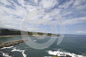 Luarca, Asturias - photograph taken from the cemetery from where the beach is seen