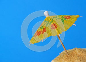 Luau party cupcake with umbrella photo